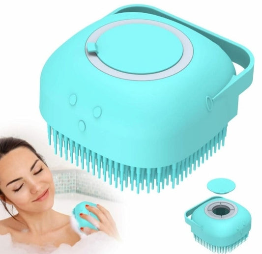 silicone bath brush Soap Dispenser Bathroom body Brush Soft Silicone 2 in 1 Body Scrubber Silicone Exfoliating Brush