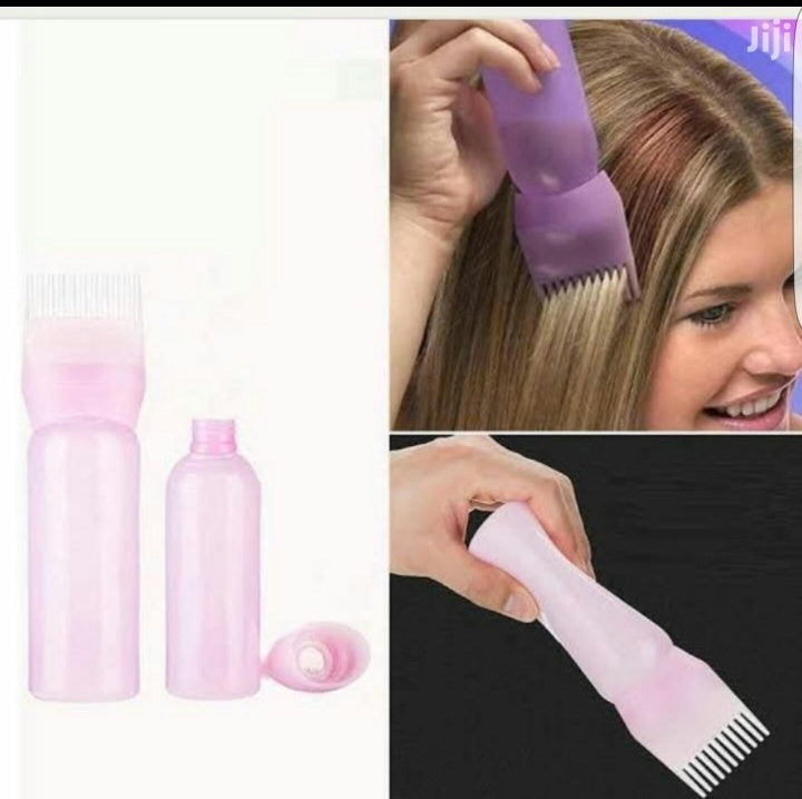 Root Comb Applicator Bottle for Hair Dye Brush with Graduated Scale Hairdressing Coloring Styling Oil Comb Applicator Tool