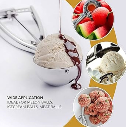 Ice Cream Scoop Stainless Steel - Silver medium size