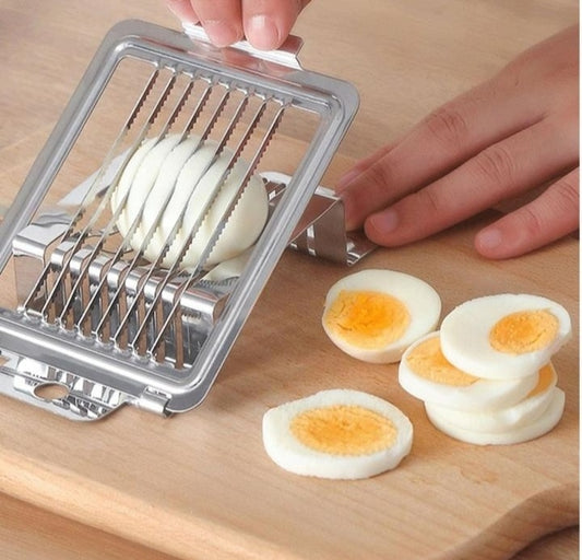 Egg Cutter Egg Slicer Stainless Steel Wire Egg Cutter Cookware Boiled Egg Cutter Easy to Use for Kitchen