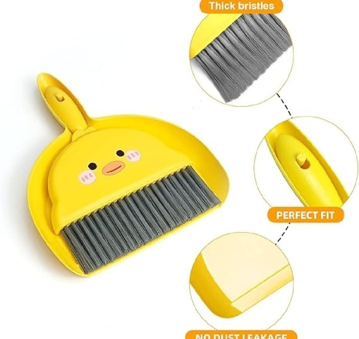 Multi-Purpose Dustpan and Brush Broom Set Kids Hand Broom and Dust Pan for Cleaning Table