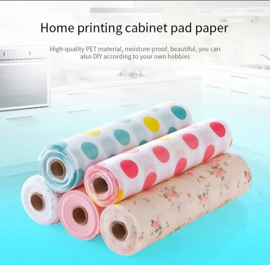 Full Roll Waterproof Printed Fridge Mats Washable Cabinet Waterproof Fridge