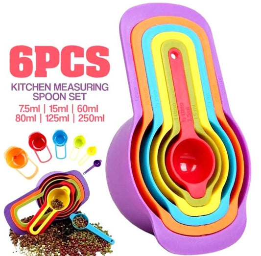 6 Pcs Multi-measuring Cups & Spoon set