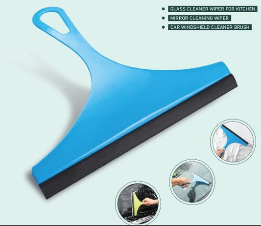 Glass Wiper, Window & Surface Cleaning Scrapper Wiper, Glass Cleaner Rubber Wiper for Kitchen, Car Mirror Cleaning Wiper, Car Windshield Cleaner Brush, Multipurpose Viper