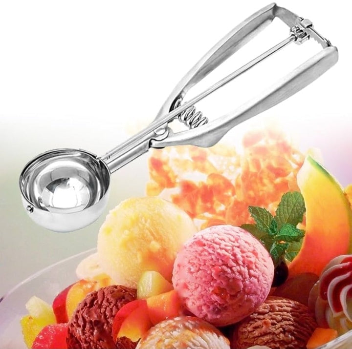Ice Cream Scoop Stainless Steel - Silver medium size