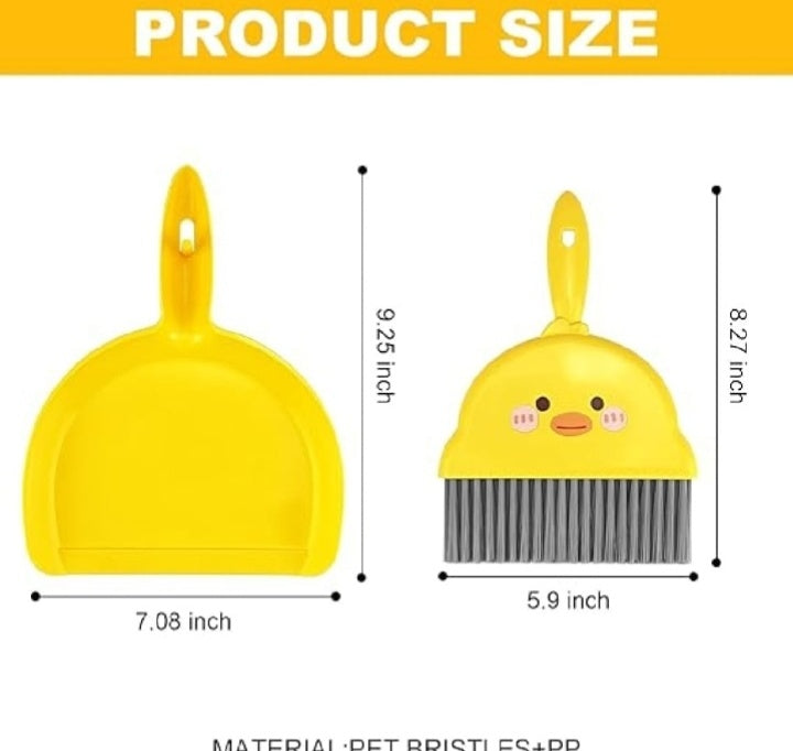 Multi-Purpose Dustpan and Brush Broom Set Kids Hand Broom and Dust Pan for Cleaning Table