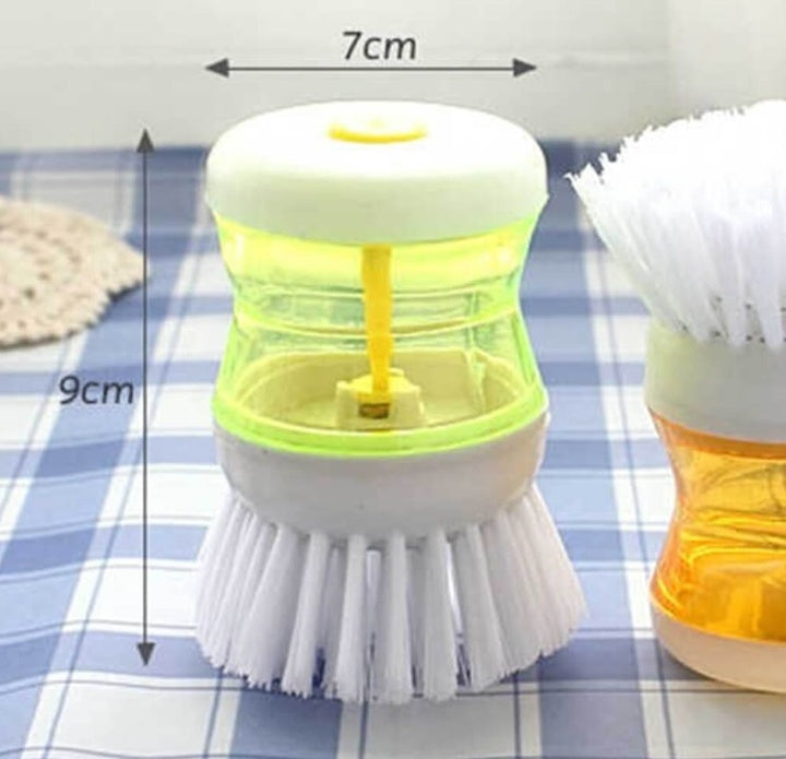 Pot Dish Plastic Brush With Liquid Soap Detergent Storage Kitchen Gadgets Wash Tool