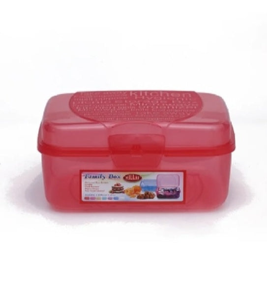 family box with attached lid - family box -storage box and organizer