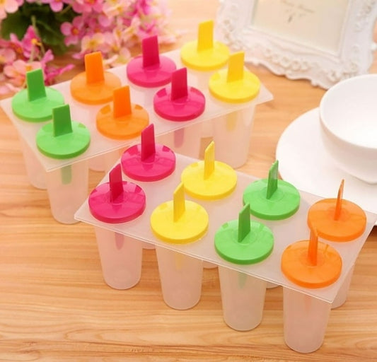 Lolly Mould Tray Pan Kitchen 8 Cell Ice Cube Molds Popsicle Maker DIY Ice Cream Tools