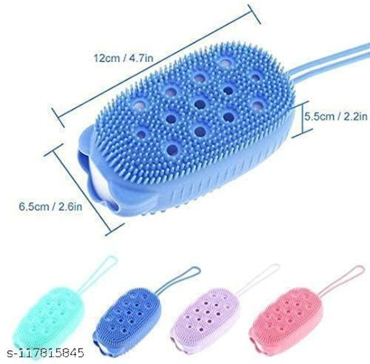 Silicone bath brush Body Scrubber for Deep Cleaning Soft Bristle Silicone Body Scrubber for Gentle Bathing Easy-to-clean