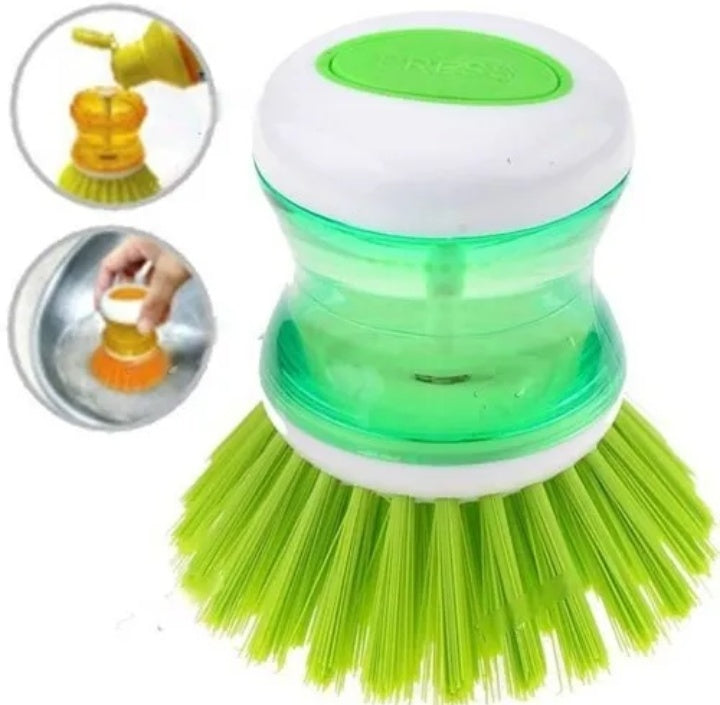 Pot Dish Plastic Brush With Liquid Soap Detergent Storage Kitchen Gadgets Wash Tool