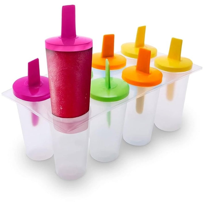 Lolly Mould Tray Pan Kitchen 8 Cell Ice Cube Molds Popsicle Maker DIY Ice Cream Tools