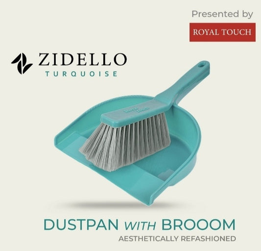 Dustpan with Brush - Hand Broom and Scoop Dustpan Set [Turquoise]