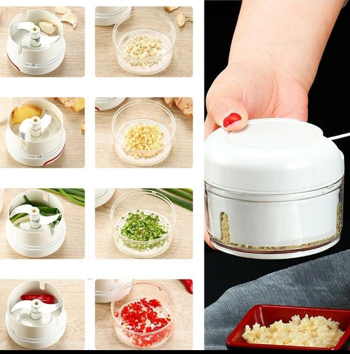 Mini Garlic Slicer Household Mincing Machine Minced Hand Pull Grinder Grill Vegetable Meat Kitchen Multi Chopper Shredder Gadget