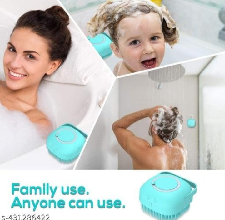 silicone bath brush Soap Dispenser Bathroom body Brush Soft Silicone 2 in 1 Body Scrubber Silicone Exfoliating Brush